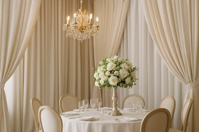 Draperi per salla dasmash që duken shtrenjtë