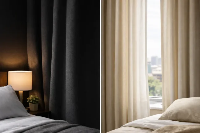 Perde blackout vs dimout: cili variant fiton?