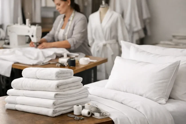 Tekstile hoteli me qepje sipas mases