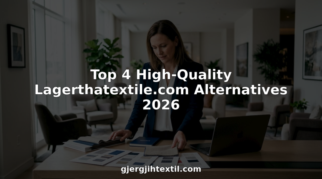 Hotel procurement manager reviewing textile samples