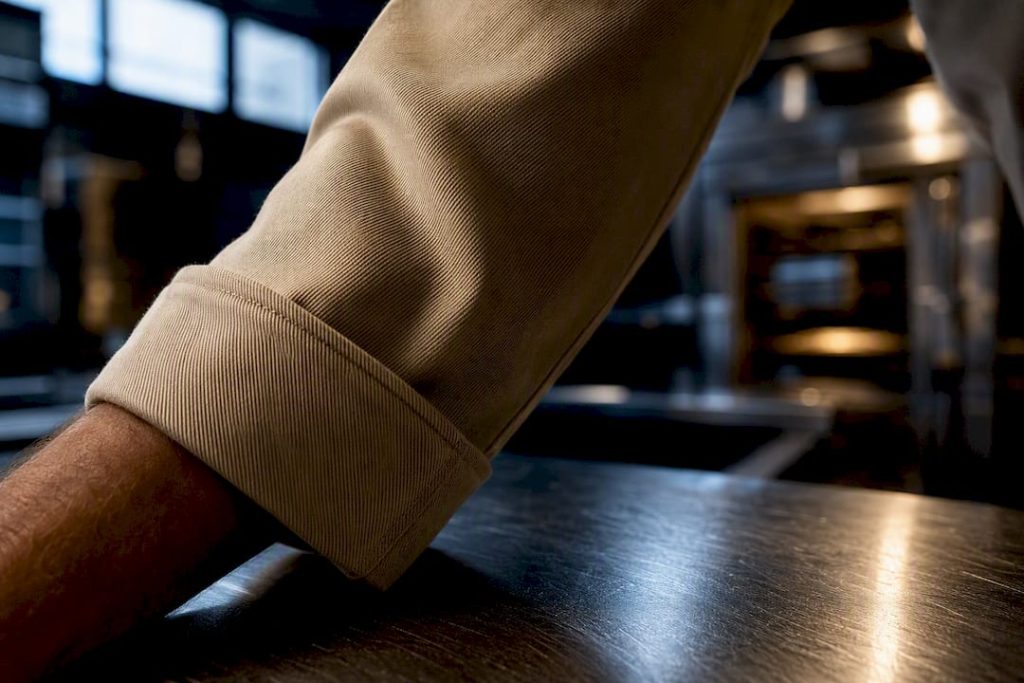 Close-up of durable twill fabric in kitchen