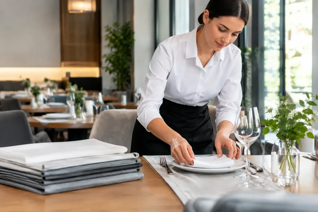 Si të planifikoni tekstilet për restorant