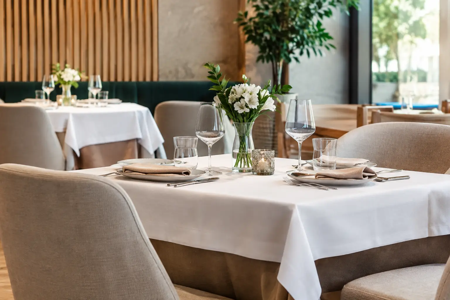 Rast zgjidhjeje për restorant me tekstile